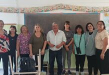 Reunión con compañeros asistentes escolares de San Cristóbal