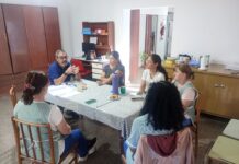 Reunión en el Comedor de la Escuela 6017 de Las Parejas