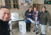 Entrega de ropa de trabajo en San Lorenzo